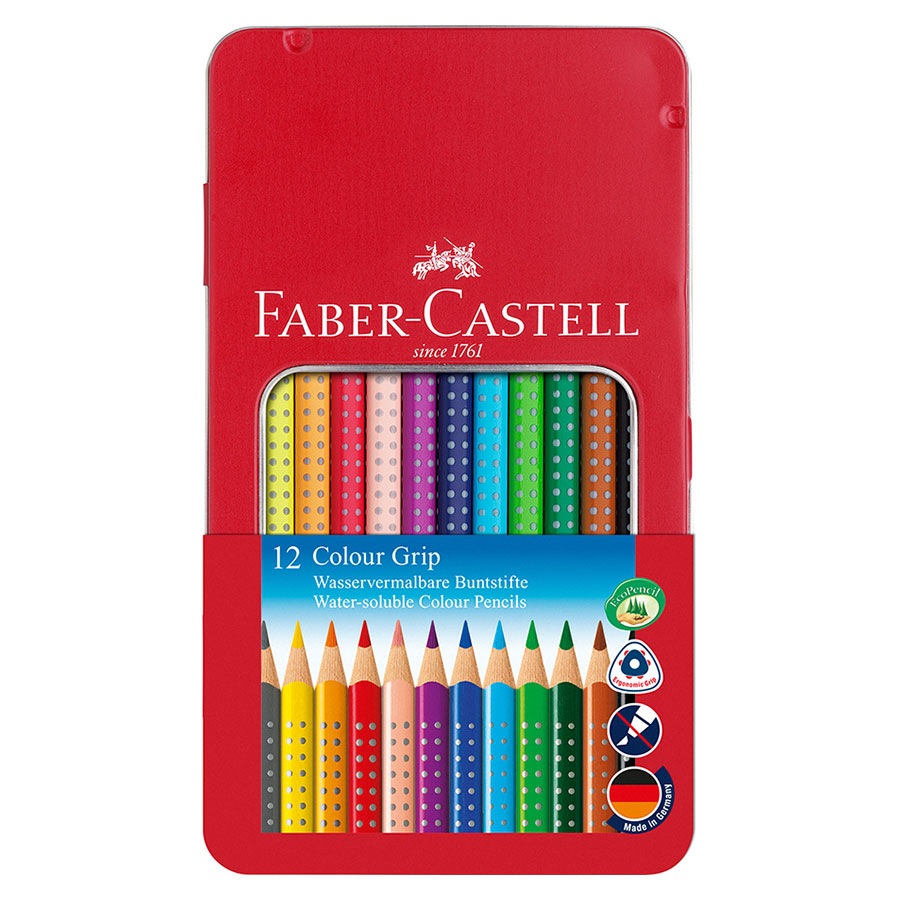 Colores Faber Castell Delgados Largos con Grip x12 — Comercial Li